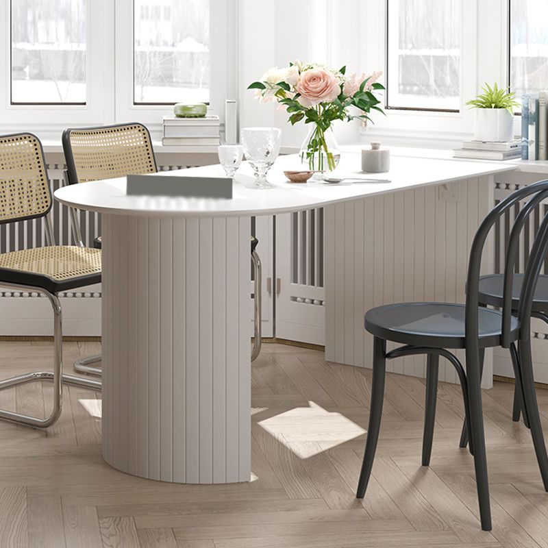 Irregular Shape Dining Table for Restaurant Solid Wood Island Table with Double Pedestal Clearhalo 'Dining Tables & Seating' 'Dining Tables' 'dining_table' 'furn' 'furn_dining_table' 'Furniture' 'furniture_dining_table' 'Kitchen & Dining Furniture' 'kitchen' 'kitchen_dining_table' 1200x1200_6048918d-a54d-4019-817f-1869023adadd