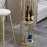 Stone Top Bar Table 42-inch Height Top Glam Style Bistro Table Clearhalo 'Bar Furniture' 'Bar Tables' 'bar_tables' 'furn' 'furn_bar_tables' 'Furniture' 'furniture_bar_tables' 'Kitchen & Dining Furniture' 1200x1200_604a1fee-4efb-479e-be9b-7094deba8189