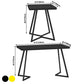 Industrial Dining Room Table Solid Wood Table with Double Metal Pedestal Clearhalo ' dining_table' 'Dining Tables & Seating' 'Dining Tables' 'furn' 'furn_dining_table' 'Furniture' 'furniture_dining_table' 'Kitchen & Dining Furniture' 'kitchen&dining_furn' 'kitchen' 'kitchen_dining_table' 1200x1200_604bf70a-1dd1-45b8-8917-94cfffa992f8