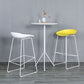 Scandinavian Plastic Bar Stools Footrest Indoor Counter Stool with Metal Legs