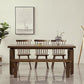 Rectangular Solid Wood Brown Table Modern Furniture with Double Pedestal