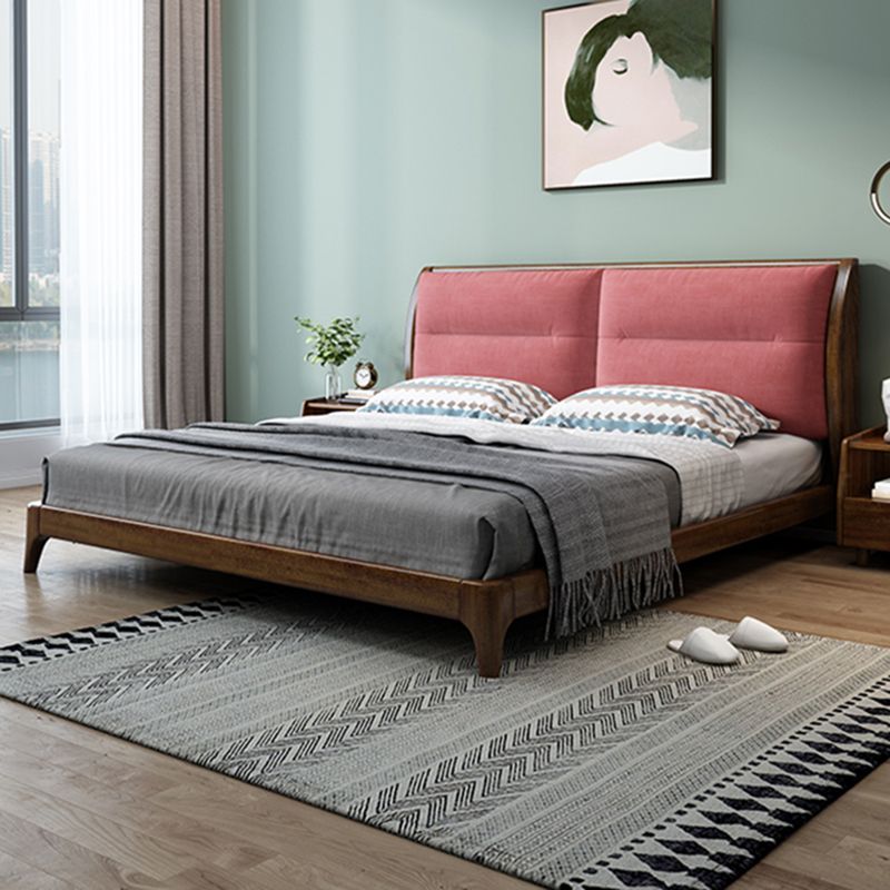 Lit de tête de lit standard en bois massif Lit bas profil avec des jambes personnalisées