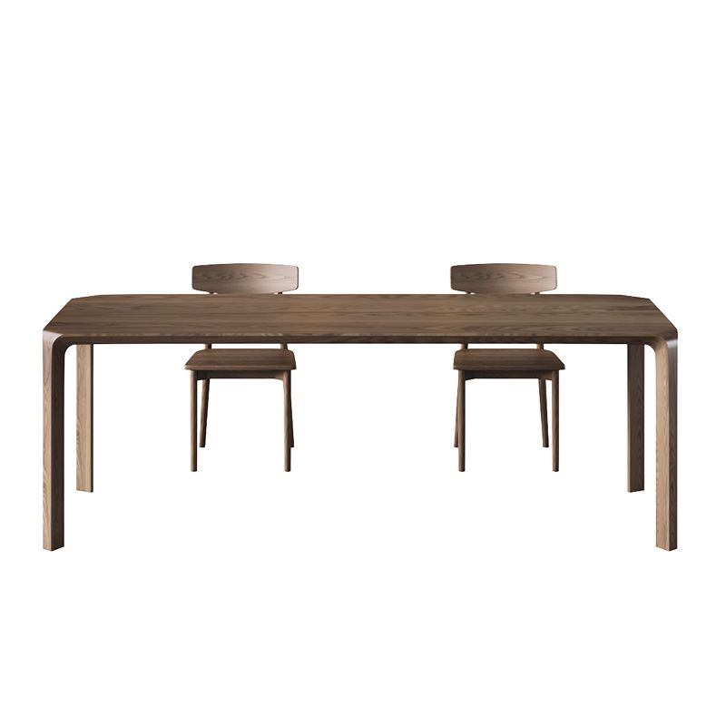 Solid Wood 4 Legs Dining Site Table Modern Rectangle Fixed Dinette Table Clearhalo 'Dining Tables & Seating' 'Dining Tables' 'dining_table' 'furn' 'furn_dining_table' 'Furniture' 'furniture_dining_table' 'Kitchen & Dining Furniture' 'kitchen' 'kitchen_dining_table' 1200x1200_604ee498-aa3d-4c48-966d-0b5f1702c892