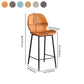 Coffee Shop Bar Stool Leather Armless Modern Distressed Counter Stools Clearhalo 'Bar Furniture' 'Bar Stools' 'bar_stools' 'furniture_bar_stools' 'Kitchen & Dining Furniture' 'kitchen&dining_furn' 'kitchen' 'kitchen_furn' Furniture' 1200x1200_604f0ddf-31f8-4dba-a1c6-c41583357d6a