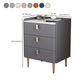 Comodini moderni da 20 "W 24,5" H comodino in pietra con 3-cassetti
