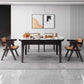4 Legs Dining Table Sintered Stone Top Table for Home Kitchen Dinner Clearhalo 'Dining Tables & Seating' 'Dining Tables' 'dining_table' 'furn' 'furn_dining_table' 'Furniture' 'Kitchen & Dining Furniture' 1200x1200_6050b11e-ba2f-422f-8416-2a146859aa7a