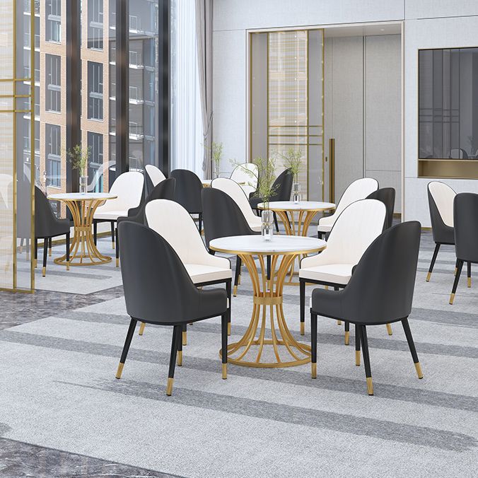 Glam 1/2/3/4/5 Pieces Dining Set Sintered Stone Dining Table Set for Dining Areas Clearhalo 'Dining Room Sets' 'Dining Tables & Seating' 'dining_room_set' 'furn' 'furn_dining_room_set' 'Furniture' 'furniture_dining_room_set' 'Kitchen & Dining Furniture' 1200x1200_60547f83-20aa-4b8f-acb7-115f4be02beb