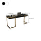 1-schüchternen Glam Office Desk Antique Finish Computer Desk mit Metallbeinen