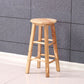 Dining Room Simple Style Wood Barstool Wood 4 Legs Bar Stool with Pedal