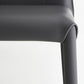 Tabourets de bar modernes sans accoudoirs à dossier bas en similicuir avec base en métal