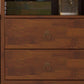 Contemporary Bedroom Wooden Storage Chest Vertical Chest in Brown with Drawers