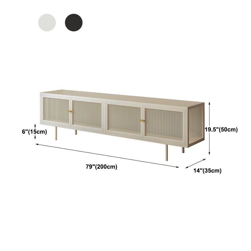 19.7" H Industrial 4-Door TV Stand Iron & Glass TV Stand Console Clearhalo 'furn' 'furn_tv_stands_entertainment_centers' 'Furniture' 'Living Room Furniture' 'TV Stands & Entertainment Centers' 'TV Stands & Media Storage Furniture' 'tv_stands_entertainment_centers' 1200x1200_605a1186-b69b-4dce-929c-11a49cb07779