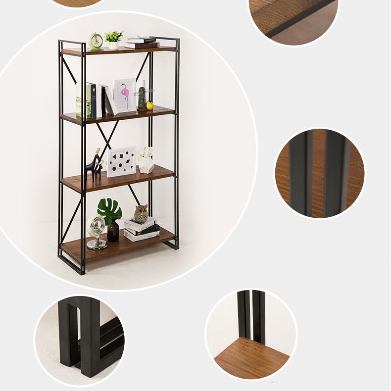 Industrial Style Bookshelf Open Shelf Solid Wood Bookcase for Home Office Clearhalo 'Bookcases' 'furn' 'furn_bookcases' 'Furniture' 'furniture_bookcases' 'kitchen' 'kitchen_bookcases' 'Living Room Furniture' 'Office Furniture' 1200x1200_605a5e98-2665-4bc0-ab1e-41ba06ab8791