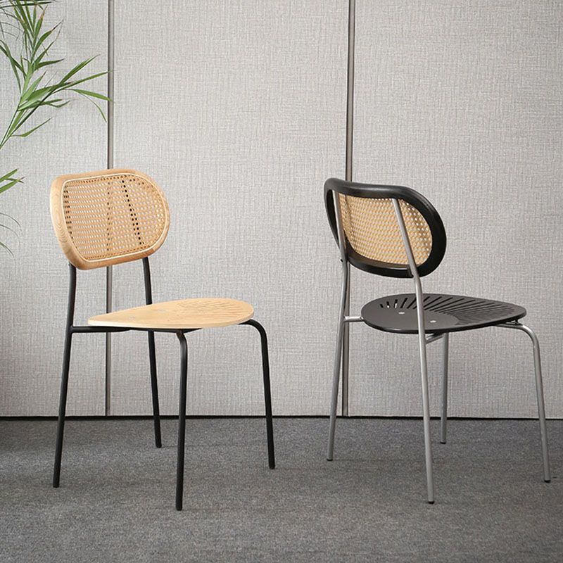 Nordic Style Kitchen Metal Dining Chair Open Back Dining Armless Side Chair Clearhalo ' kitchen&dining_furn' 'Dining Chairs' 'Dining Tables & Seating' 'dining_chair' 'furn' 'furn_dining_chair' 'Furniture' 'furniture_dining_chair' 'Kitchen & Dining Furniture' 'kitchen' 1200x1200_605ae531-b16d-4b7c-8718-65e4ec3f6e38