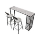 Industrial Style Rectangle Sintered Stone Table Bar Counter Table for Home Clearhalo 'Bar Furniture' 'Bar Tables' 'bar_tables' 'Furniture' 'furniture_bar_tables' 'Kitchen & Dining Furniture' 1200x1200_605becc9-2fda-42e4-91a6-5cfb8870f587