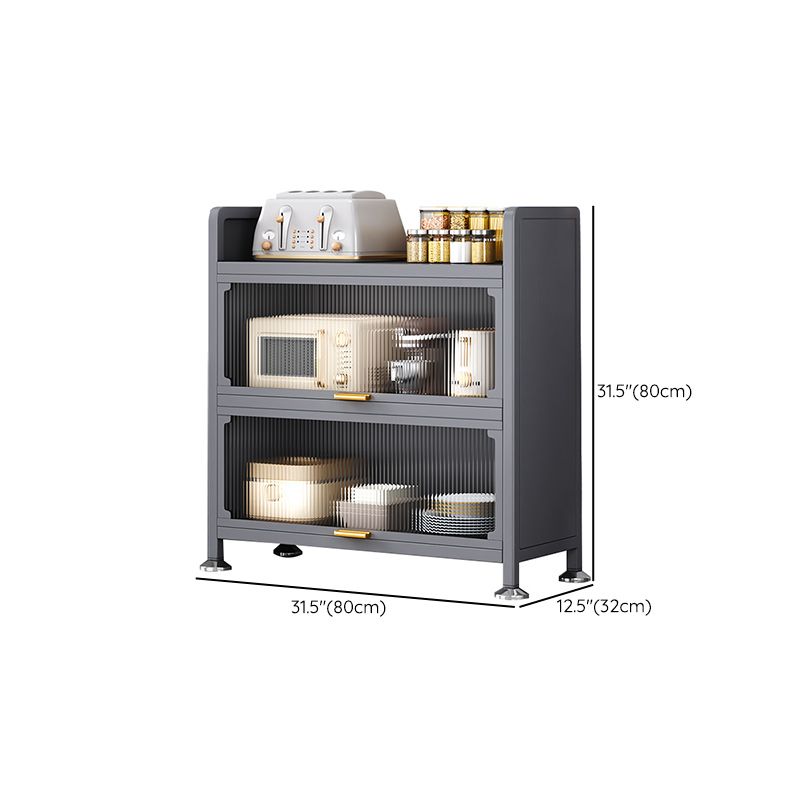 Metal Contemporary Dining Server Black Sideboard Table for Dining Room Clearhalo 'buffet_sideboard' 'Buffets & Sideboards' 'furn' 'furn_buffet_sideboard' 'Furniture' 'Kitchen & Dining Furniture' 1200x1200_605c17f5-3ef3-4f6e-b39e-9c35fb973bdd