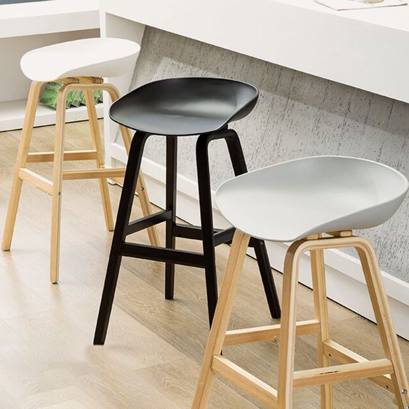 Wood Plastic Counter Stools Backless Scandinavian Bar Stools with Bucket Seat Clearhalo 'Bar Furniture' 'Bar Stools' 'bar_stools' 'furn' 'furn_bar_stools' 'furniture_bar_stools' 'Kitchen & Dining Furniture' 'kitchen&dining_furn' 'kitchen' 'kitchen_furn' Furniture' 1200x1200_605c36bd-4733-48e4-a6ef-2a5afea906a5