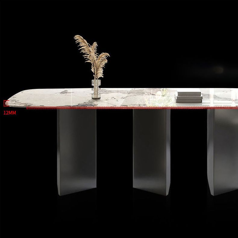 Minimalist Traditional Height Faux Marble Top Dining Table Rectangle Dining Room Set For Home Clearhalo 'Dining Room Sets' 'Dining Tables & Seating' 'dining_room_set' 'Furniture' 'furniture_dining_room_set' 'Kitchen & Dining Furniture' 'kitchen&dining_furn' 'kitchen' 1200x1200_605d096e-3438-4c65-a1cd-f030d3045d34