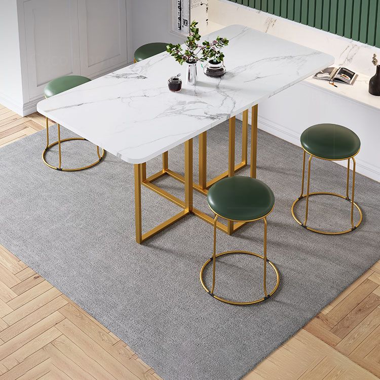 59'' Foldable Rectangle Dining Table in White Modern Extendable Table with Trestle Base Clearhalo ' dining_table' 'Dining Tables & Seating' 'Dining Tables' 'furn' 'furn_dining_table' 'Furniture' 'furniture_dining_table' 'Kitchen & Dining Furniture' 'kitchen&dining_furn' 'kitchen' 'kitchen_dining_table' 1200x1200_605d52d0-9dad-4248-a89a-06107211b42f