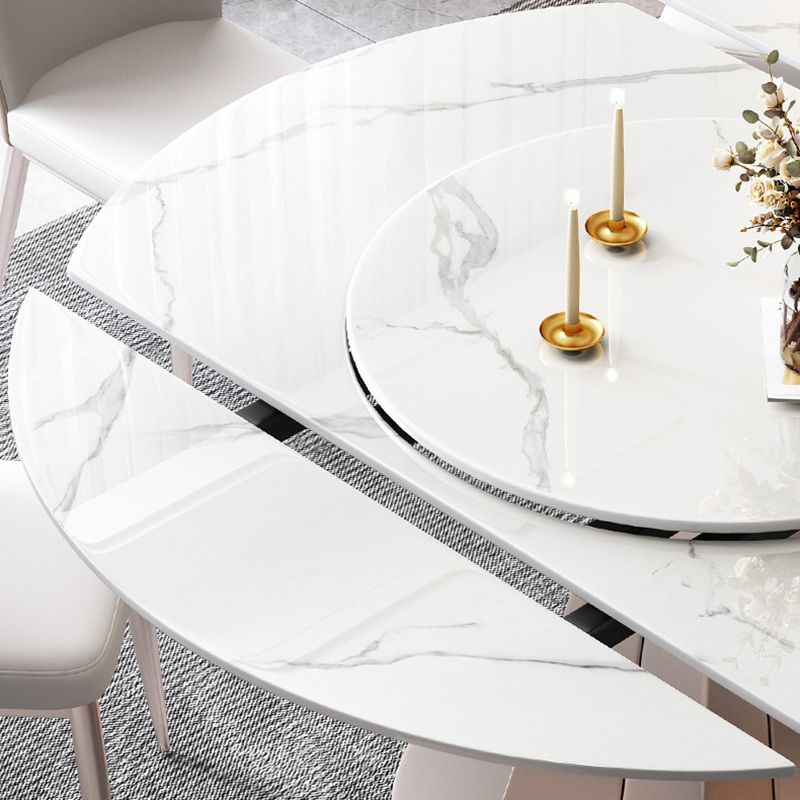 Modern 1/2/5/7 Pieces Dining Set Stone Collapsible Dining Table for Dining Room