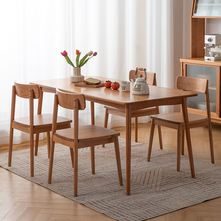 Rectangle Cherry Wood Table Modern Dining Table with 4 Legs for Restaurant Clearhalo ' dining_table' 'Dining Tables & Seating' 'Dining Tables' 'furn' 'furn_dining_table' 'Furniture' 'furniture_dining_table' 'Kitchen & Dining Furniture' 'kitchen&dining_furn' 'kitchen' 'kitchen_dining_table' 1200x1200_605f1306-1b65-4975-b746-8f38bb6cf6b7