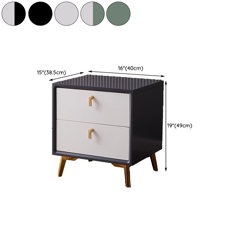 Tablette de chevet de lit en bois massif avec tiroirs modernes avec tiroirs