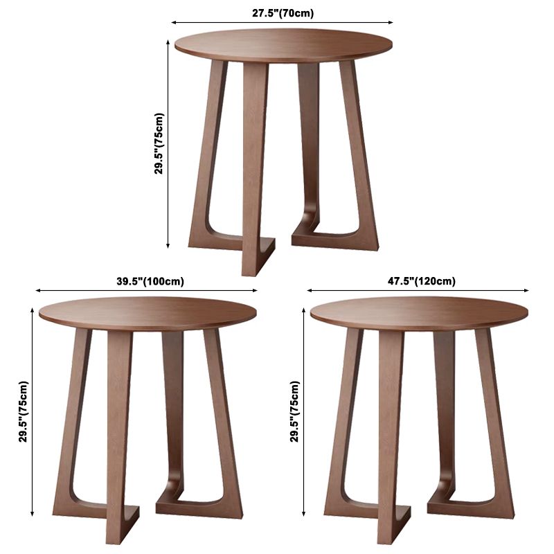 Round Wood Color Dining Table Solid Wood Table Modern with Double Pedestal Clearhalo ' dining_table' 'Dining Tables & Seating' 'Dining Tables' 'furn' 'furn_dining_table' 'Furniture' 'furniture_dining_table' 'Kitchen & Dining Furniture' 'kitchen&dining_furn' 'kitchen' 'kitchen_dining_table' 1200x1200_60635dcb-dd05-406f-8d0f-6ef9f15a8224