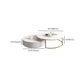 Table basse ronde en ardoise Ensemble de tables basses gigognes Glam avec tiroirs