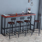 Industrial Armless Counter Stool Iron Cafe Bar Stool with Leather Cushion Clearhalo 'Bar Furniture' 'Bar Stools' 'bar_stools' 'furn' 'furn_bar_stools' 'Furniture' 'furniture_bar_stools' 'Kitchen & Dining Furniture' 1200x1200_6068679b-f5aa-4c2c-9af5-8b83257f924c