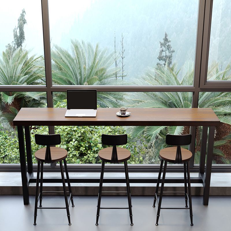 Solid Wood Dining Stools Contemporary Bar Stools with Footrest Clearhalo 'Bar Furniture' 'Bar Stools' 'bar_stools' 'furn' 'furn_bar_stools' 'Furniture' 'Kitchen & Dining Furniture' 1200x1200_6068d978-0b70-4e12-a271-97dcb2224586