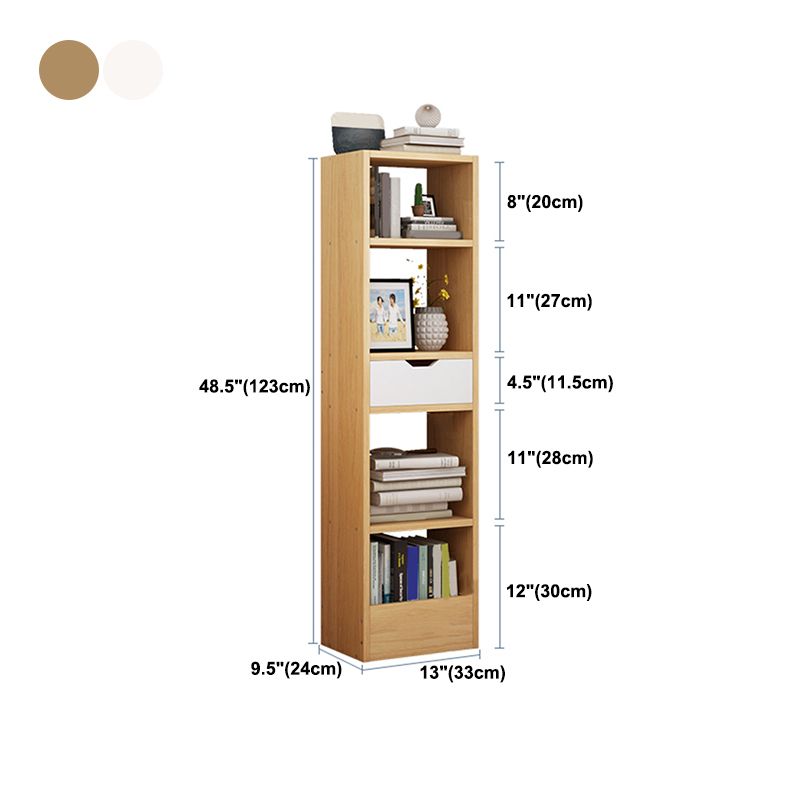 Contemporary Wood Bookcase, Geometric Bookshelf for Living Room Clearhalo 'Bookcases' 'furn' 'furn_bookcases' 'Furniture' 'Office Furniture' 1200x1200_6069fb83-8037-48b7-9b37-c2db8ba98946