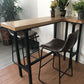 Industrial Black Iron Bar Table Wood Specialty Top 41.3"H Bistro Table for Living Room Clearhalo 'Bar Furniture' 'Bar Tables' 'bar_tables' 'furn' 'furn_bar_tables' 'Furniture' 'furniture_bar_tables' 'Kitchen & Dining Furniture' 1200x1200_606c3c7c-b62c-48fc-89a7-a161b5d6490d