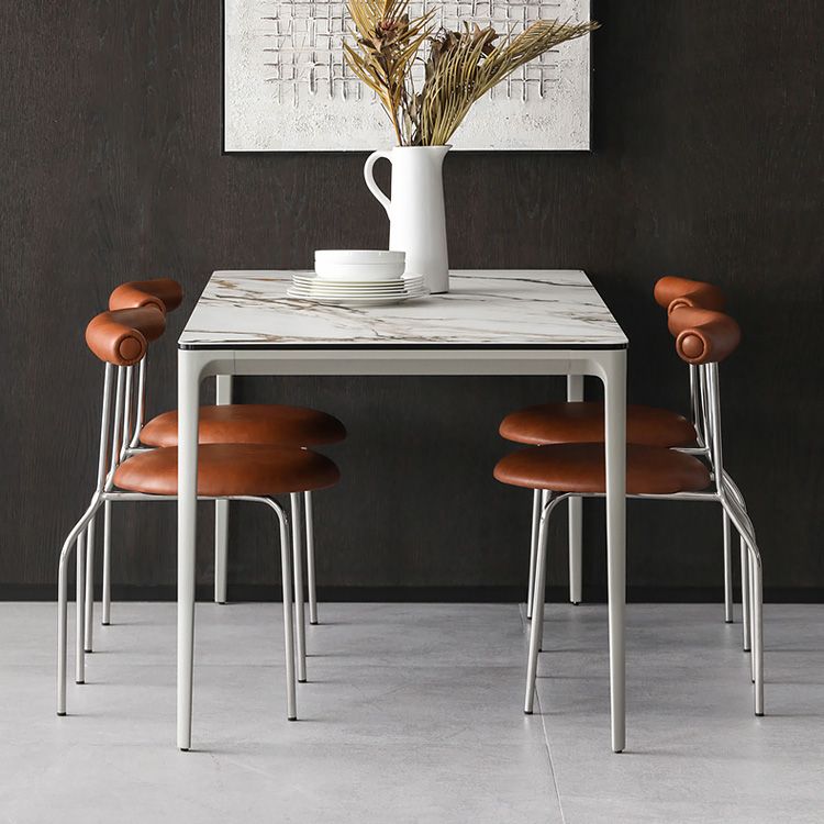 PU Leather Side Chair Modern Style Open Back Stackable Dining Side Chair Clearhalo 'Dining Chairs' 'Dining Tables & Seating' 'dining_chair' 'furn' 'furn_dining_chair' 'Furniture' 'furniture_dining_chair' 'Kitchen & Dining Furniture' 1200x1200_606c3ded-ff04-4ef2-ac23-a6971576528e