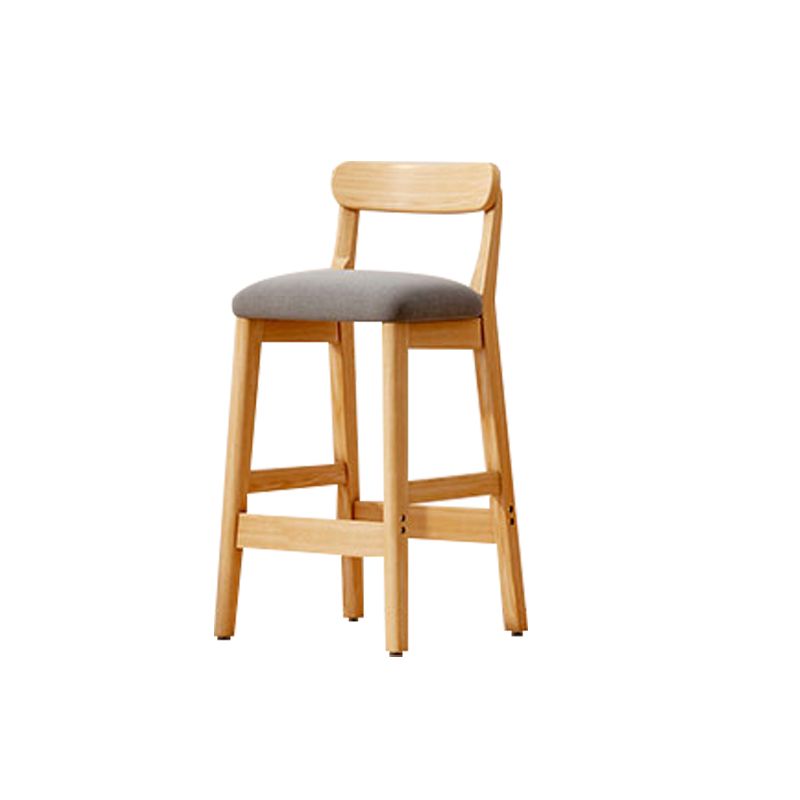 Modern Solid Wood Counter Stool Bar-height Low Back Bar Stool with Footrest Clearhalo 'Bar Furniture' 'Bar Stools' 'bar_stools' 'furn' 'furn_bar_stools' 'Furniture' 'Kitchen & Dining Furniture' 1200x1200_606cc2fd-4d9f-40df-910a-a3f9856a97f1