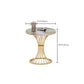 Modern Round Dining Table for Kitchen Glossy Grey Dinette Table with Metal Base Clearhalo 'Dining Tables & Seating' 'Dining Tables' 'dining_table' 'furn' 'furn_dining_table' 'Furniture' 'Kitchen & Dining Furniture' 1200x1200_606d4992-e129-40f1-9de2-903494dc15d6