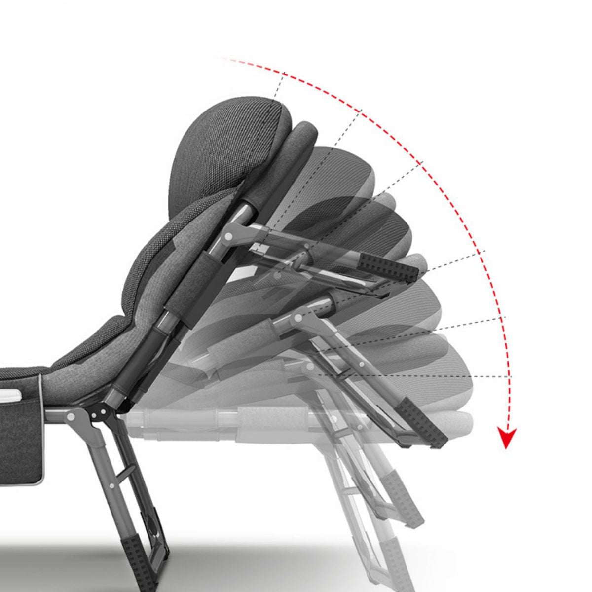 Metallrahmen Standard Liege 25,59 "breitklappbarer Liegestuhl