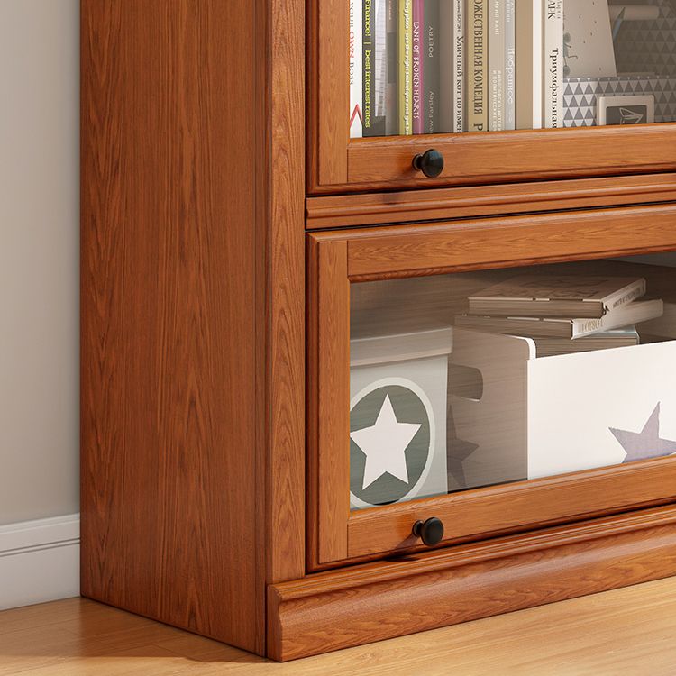 Libreria moderna di libreria in legno chiuso con porta per ufficio