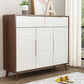 3 - Door Accent Cabinet 39.37" Tall Wood 2 - Drawer Rectangular Accent Chest Clearhalo 'Cabinets & Chests' 'cabinets_chests' 'furn' 'furn_cabinets_chests' 'Furniture' 'Living Room Furniture' 1200x1200_606e8458-ac3b-4dd5-b2e8-43b6aa68ae66