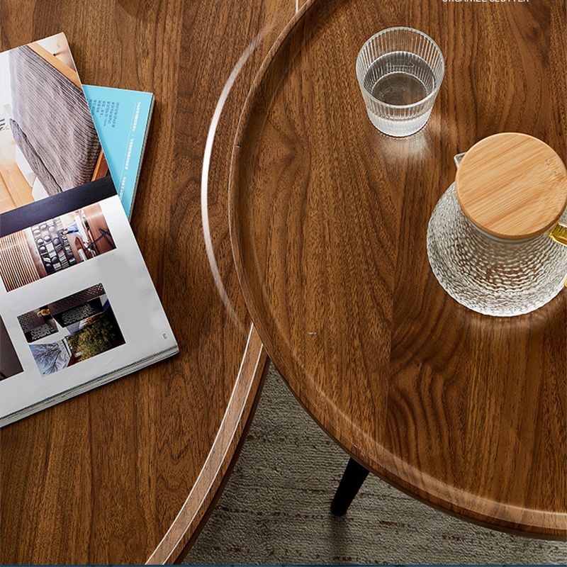 Modern Style Round/oval Wooden Table Metal 4 Legs Base Coffee Table Clearhalo 'Coffee & Accent Tables' 'Coffee Tables' 'coffee_tables' 'furn' 'furn_coffee_tables' 'Furniture' 'Living Room Furniture' 1200x1200_606e8f8c-8fda-4916-87b4-9f4d5f07d7d9