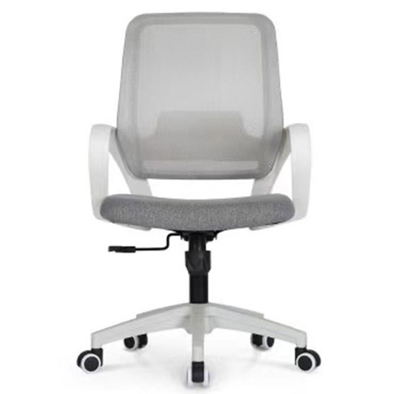 Silla de computadora moderna silla de reposapié fija silla de escritorio de nylon con ruedas