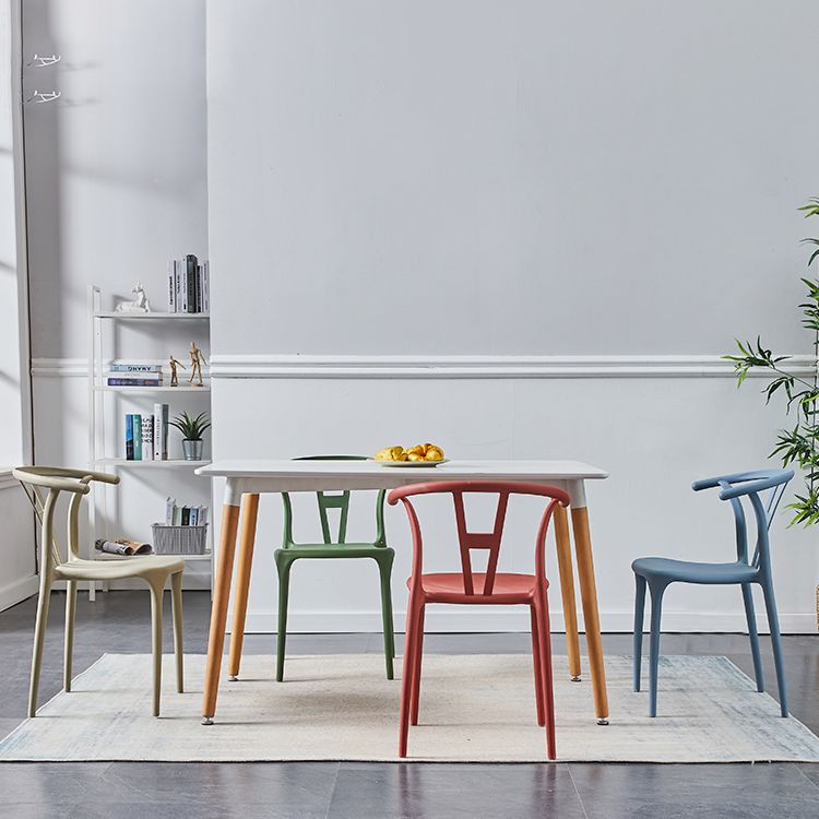 Modern Style Plastic Dining Chair Stackable Armless Dining Side Chair for Kitchen Clearhalo ' kitchen&dining_furn' 'Dining Chairs' 'Dining Tables & Seating' 'dining_chair' 'furn' 'furn_dining_chair' 'Furniture' 'furniture_dining_chair' 'Kitchen & Dining Furniture' 'kitchen' 1200x1200_6070a171-a4b2-4d9d-8e4a-133f65ace55b