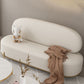 29.5"/31.5" H Contemporary White Wool Armless Sofa for Apartment