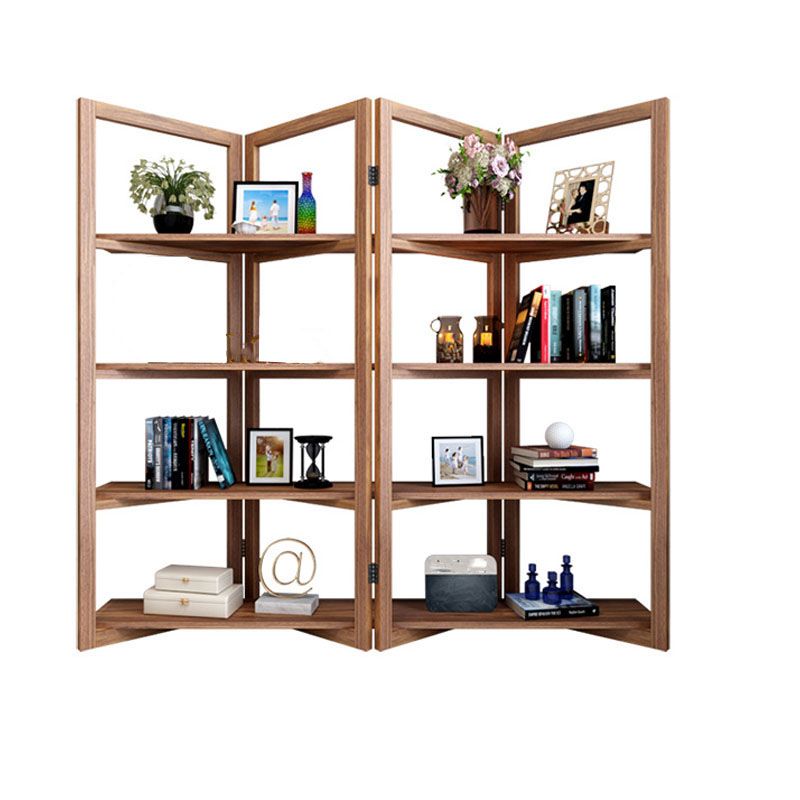 Open Back Folding Bookshelf Wood Contemporary Bookcase for Home Clearhalo 'Bookcases' 'furn' 'furn_bookcases' 'Furniture' 'Office Furniture' 1200x1200_60713d8b-ae7f-413d-9dbf-37b452b57a78