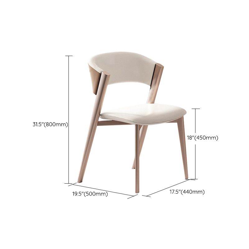 Modern Simple Side Chair Faux Leather Side Dining Chair for Bedroom Clearhalo 'Dining Chairs' 'Dining Tables & Seating' 'dining_chair' 'furn' 'furn_dining_chair' 'Furniture' 'Kitchen & Dining Furniture' 1200x1200_60741247-b109-4c09-908d-dfdacd3108f4