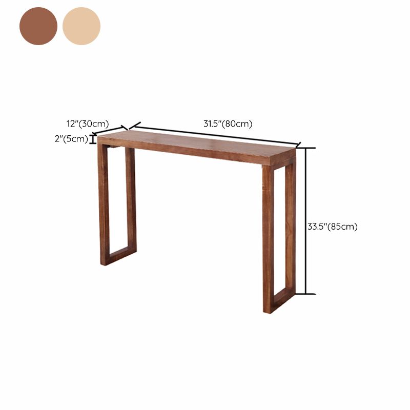 Mesa de consola de sofá de pino contemporáneo con estante rectangular para Hall