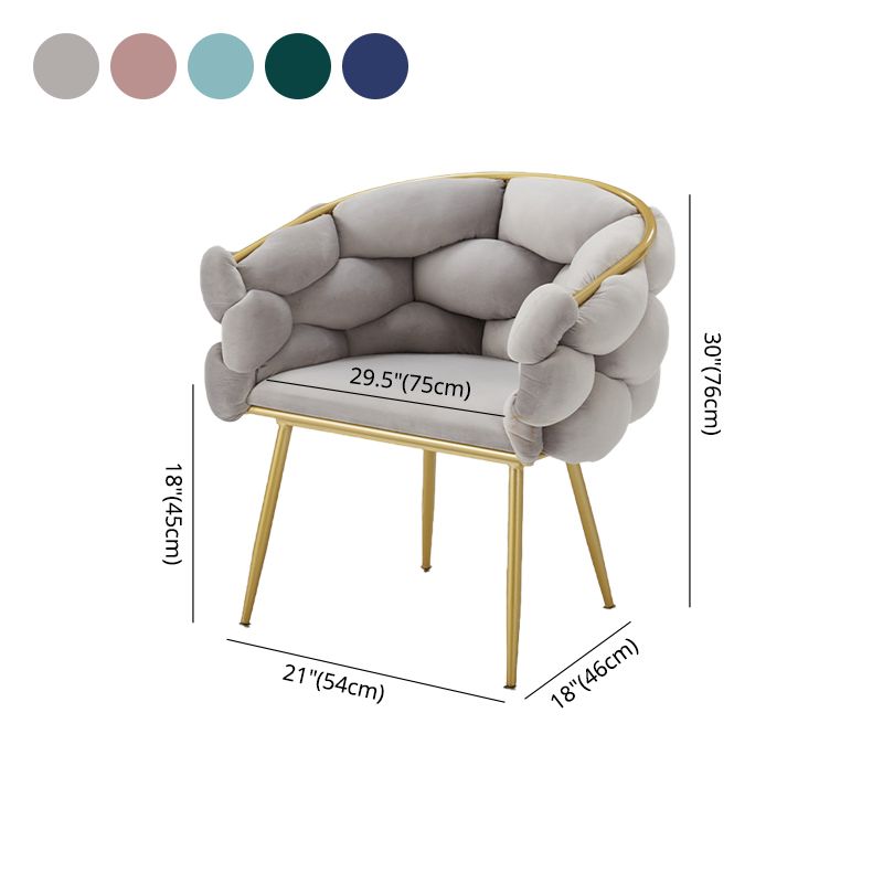 Scandinavische luxe gestoffeerde armloze eetkamerstoelen stoere rugstoel