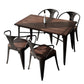 Industrial Dining Chairs Set 1/2/5 Pcs Metal Dining Table and Chairs