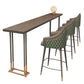 Glam Style Rectangle Bar Table Solid Wood Bar-Height Bistro Pub Table Clearhalo 'Bar Furniture' 'Bar Tables' 'bar_tables' 'furn' 'furn_bar_tables' 'Furniture' 'Kitchen & Dining Furniture' 1200x1200_6076c1db-cfa7-4d78-95dc-3f0a6bd19ff2