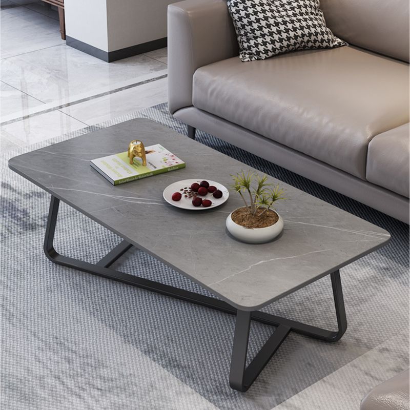 Tavolino da cocktail in pietra in pietra, tavolino rettangolare glam Stoen