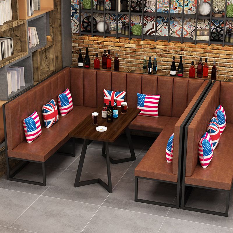 Industrial Dining Room Table Solid Wood Table with Black Double Pedestal Clearhalo ' dining_table' 'Dining Tables & Seating' 'Dining Tables' 'furn' 'furn_dining_table' 'Furniture' 'furniture_dining_table' 'Kitchen & Dining Furniture' 'kitchen&dining_furn' 'kitchen' 'kitchen_dining_table' 1200x1200_60772b62-7902-4da1-bbd2-73fa958b1ac7